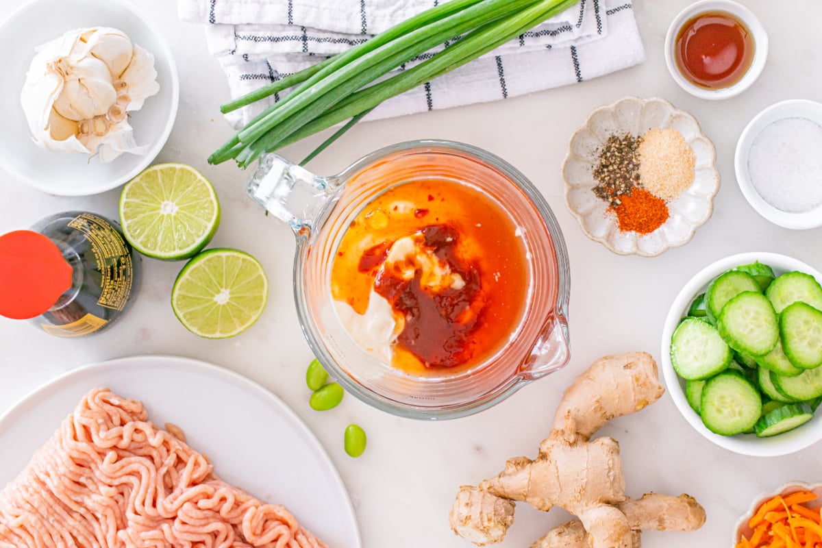 ingredients for bang bang sauce in a bowl