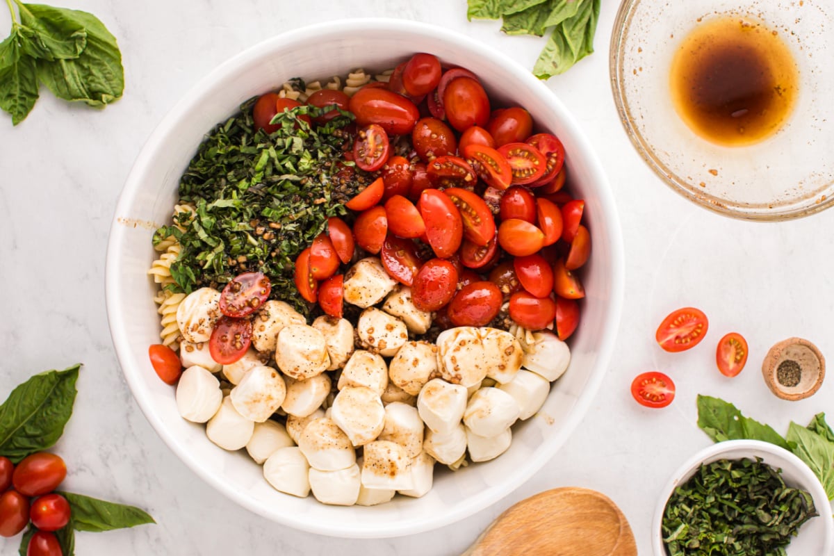 sauce added to bowl