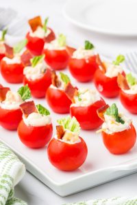 Ranch BLT Appetizer Bites on a plate