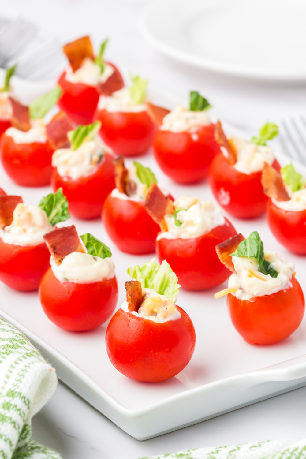 Ranch BLT Appetizer Bites on a plate