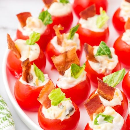 Ranch BLT Appetizer Bites on a plate