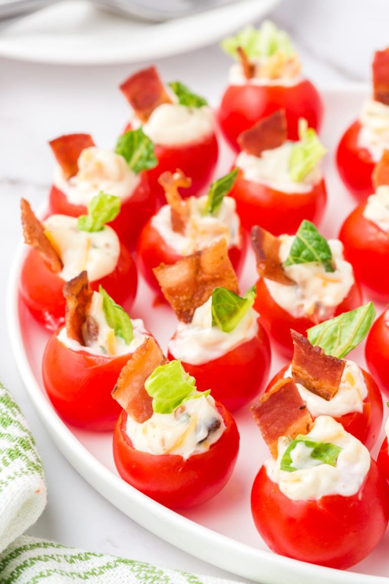 Ranch BLT Appetizer Bites on a plate