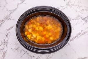 Slow Cooker Cajun Chicken Pasta in a crockpot