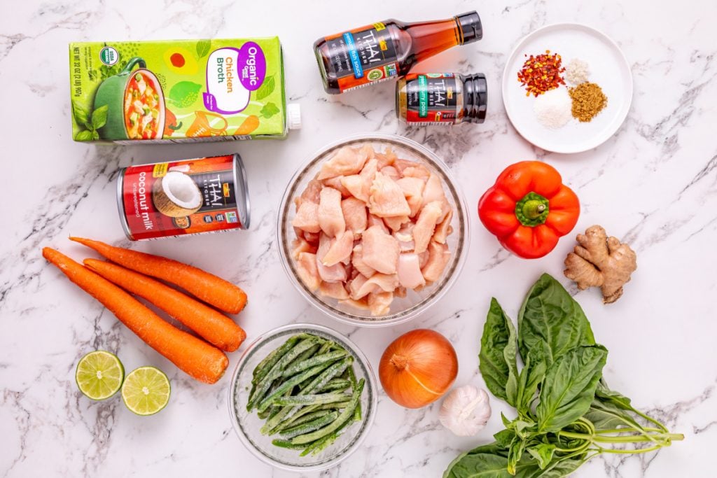 ingredients for Slow Cooker Thai Green Curry Chicken