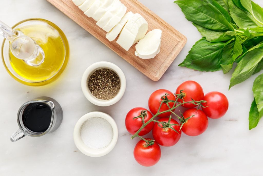 ingredients for Caprese Salad