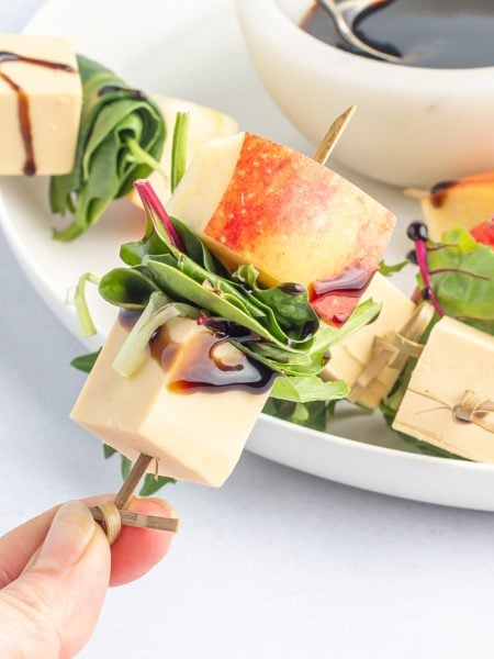 One Cheddar Apple Salad Skewers