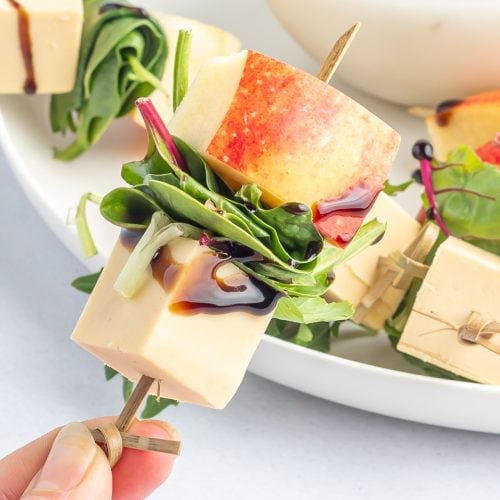 One Cheddar Apple Salad Skewers