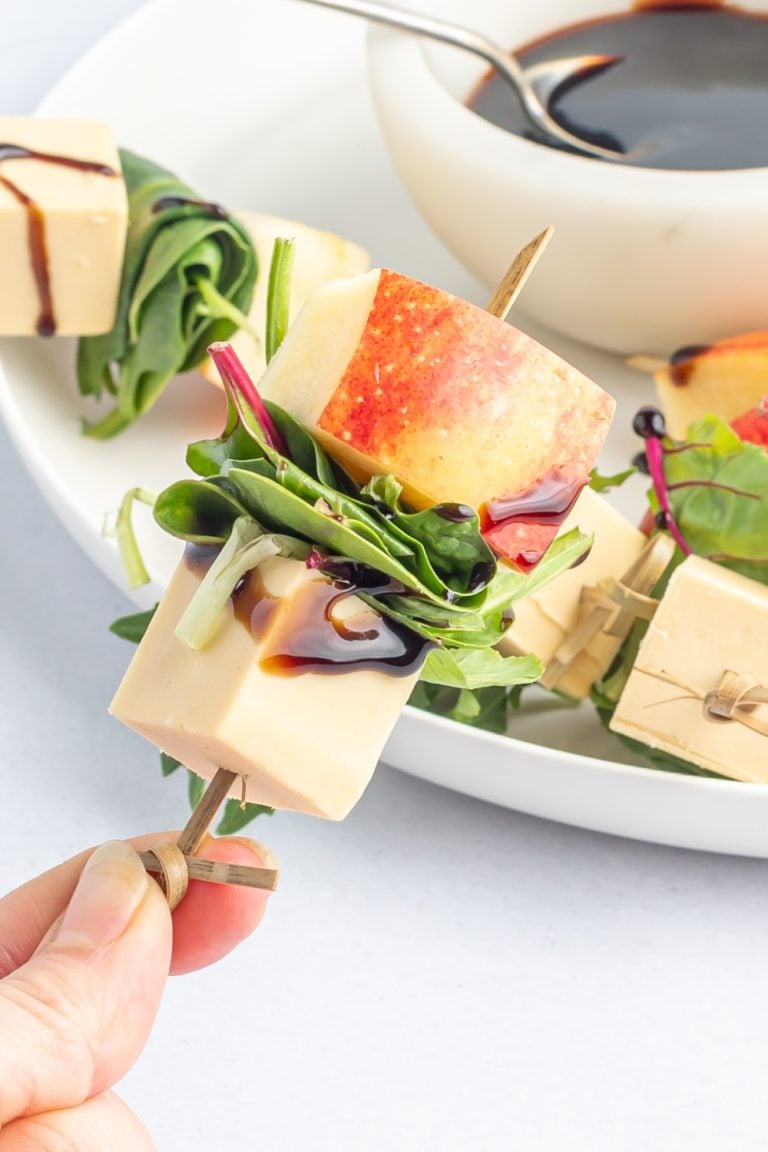 One Cheddar Apple Salad Skewers