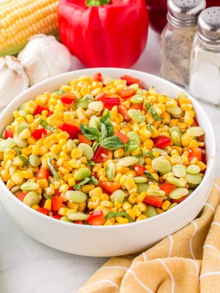 Corn Succotash in a bowl