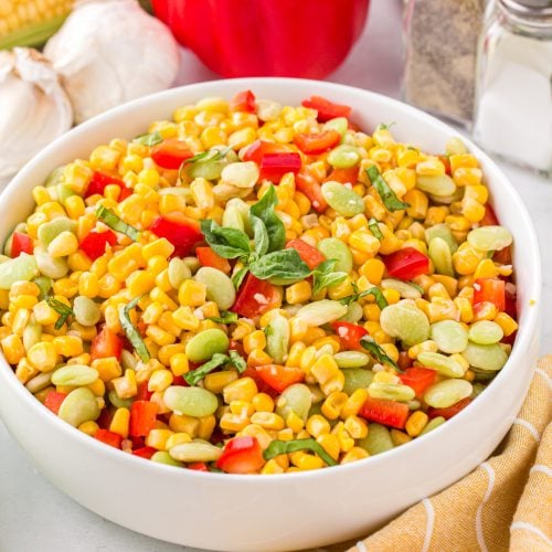 Corn Succotash in a bowl