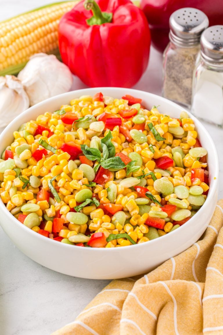 Corn Succotash in a bowl