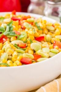 Corn Succotash in a bowl