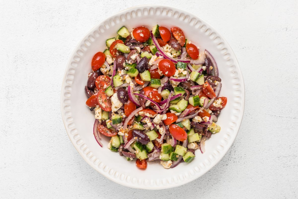 Greek Bruschetta in a bowl