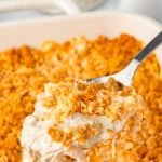 Million Dollar Chicken Casserole in a baking dish