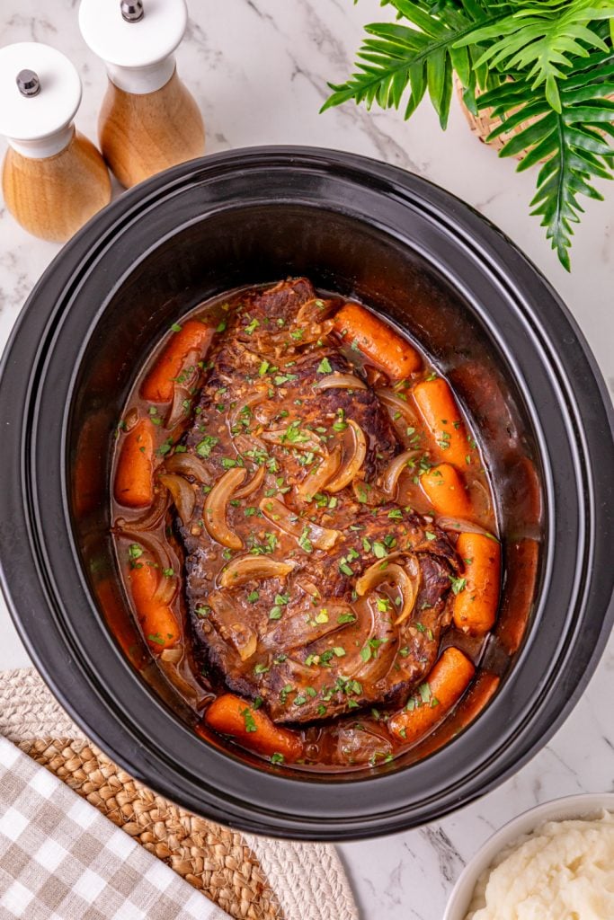Slow Cooker London Broil in a crockpot