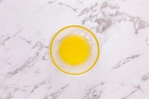 melted butter in a bowl