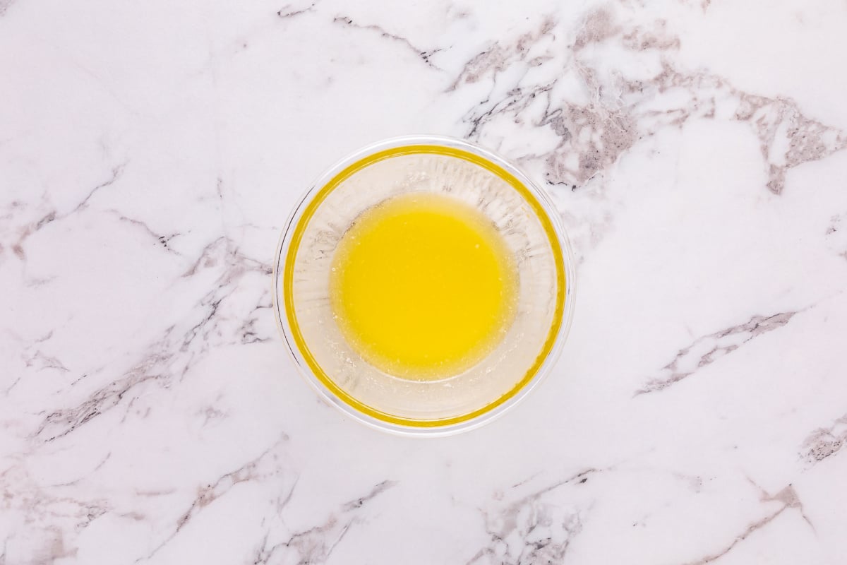 melted butter in a bowl