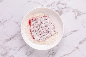 coating steaks with flour