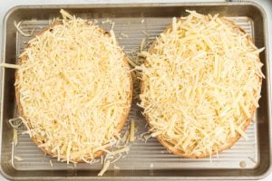 cheese mixture placed on top of bread