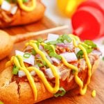 loaded chili corn dogs