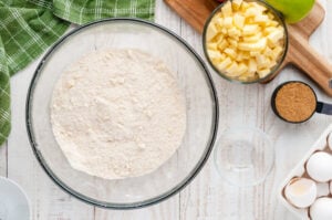 butter cut in to flour mixture