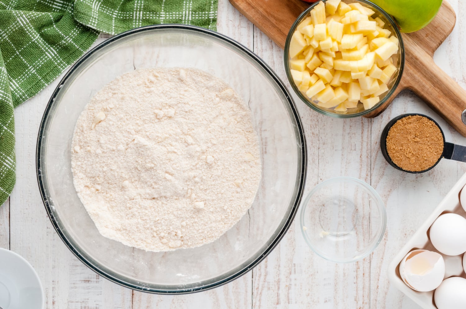 butter cut in to flour mixture