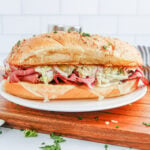 Grinder Sub Sandwich on a plate