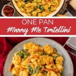 One Pan Marry Me Tortellini from Family Fresh Meals