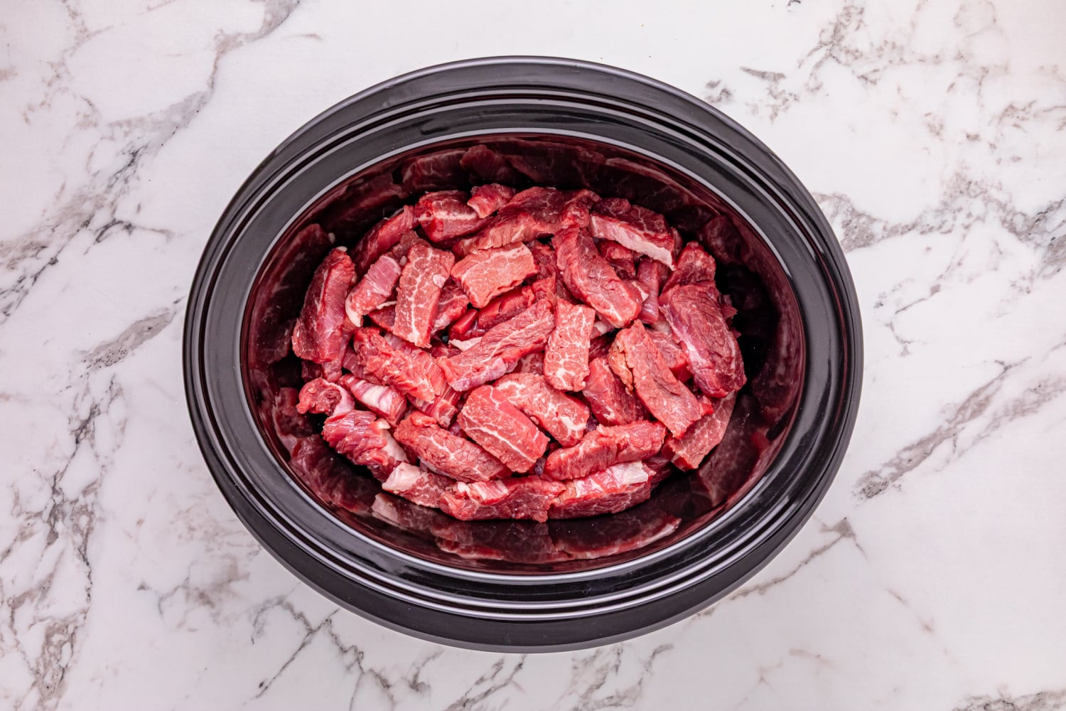 steak strips in a crock pot
