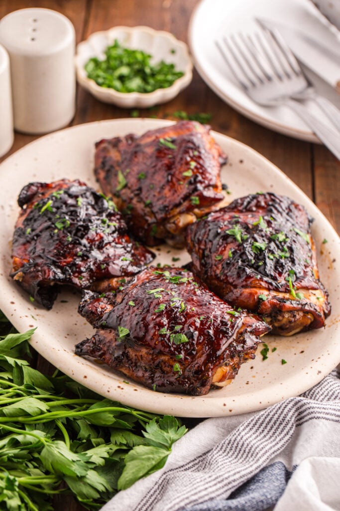 Balsamic Glazed Chicken on a plate
