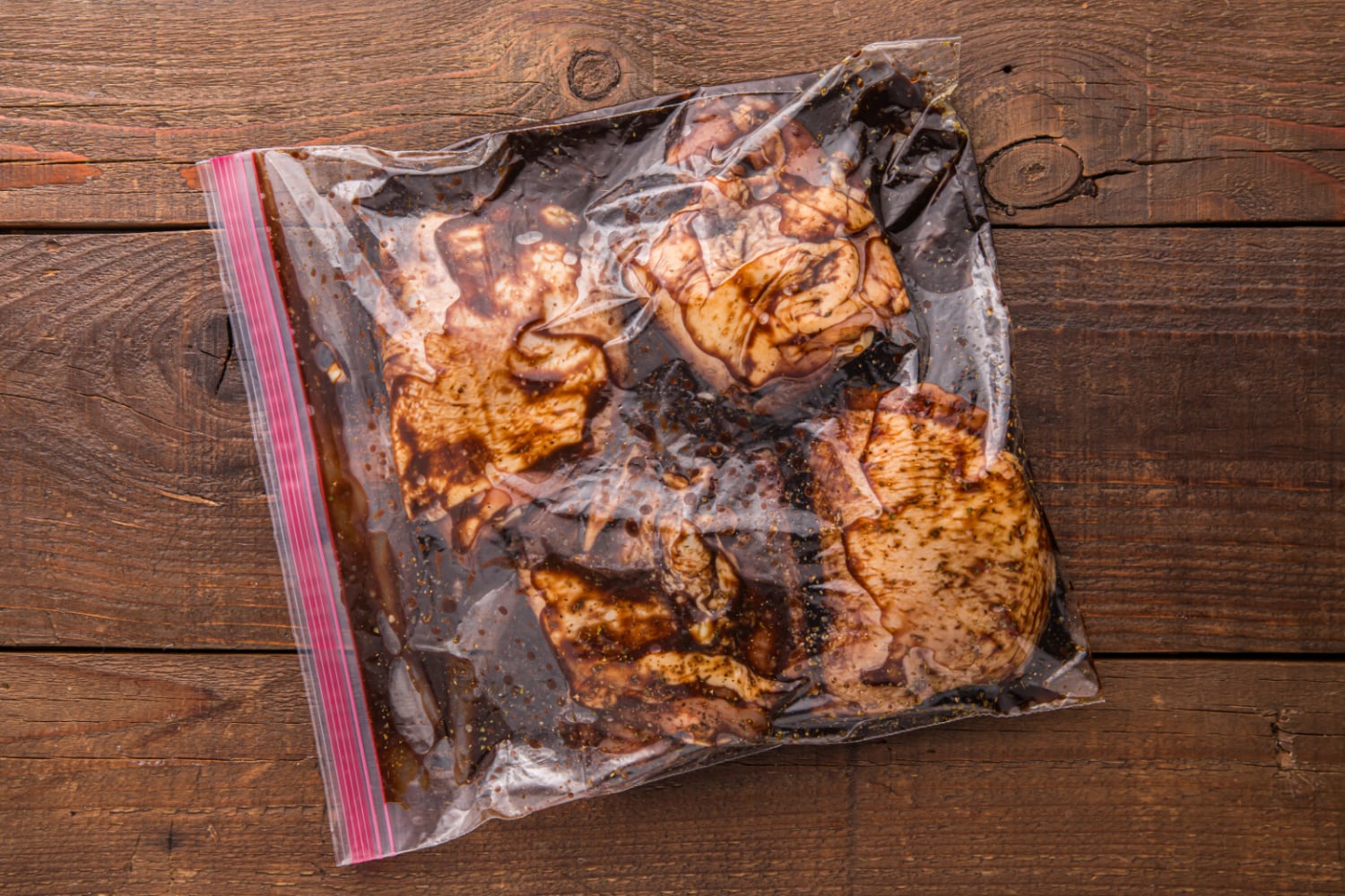 chicken marinaded in a bag