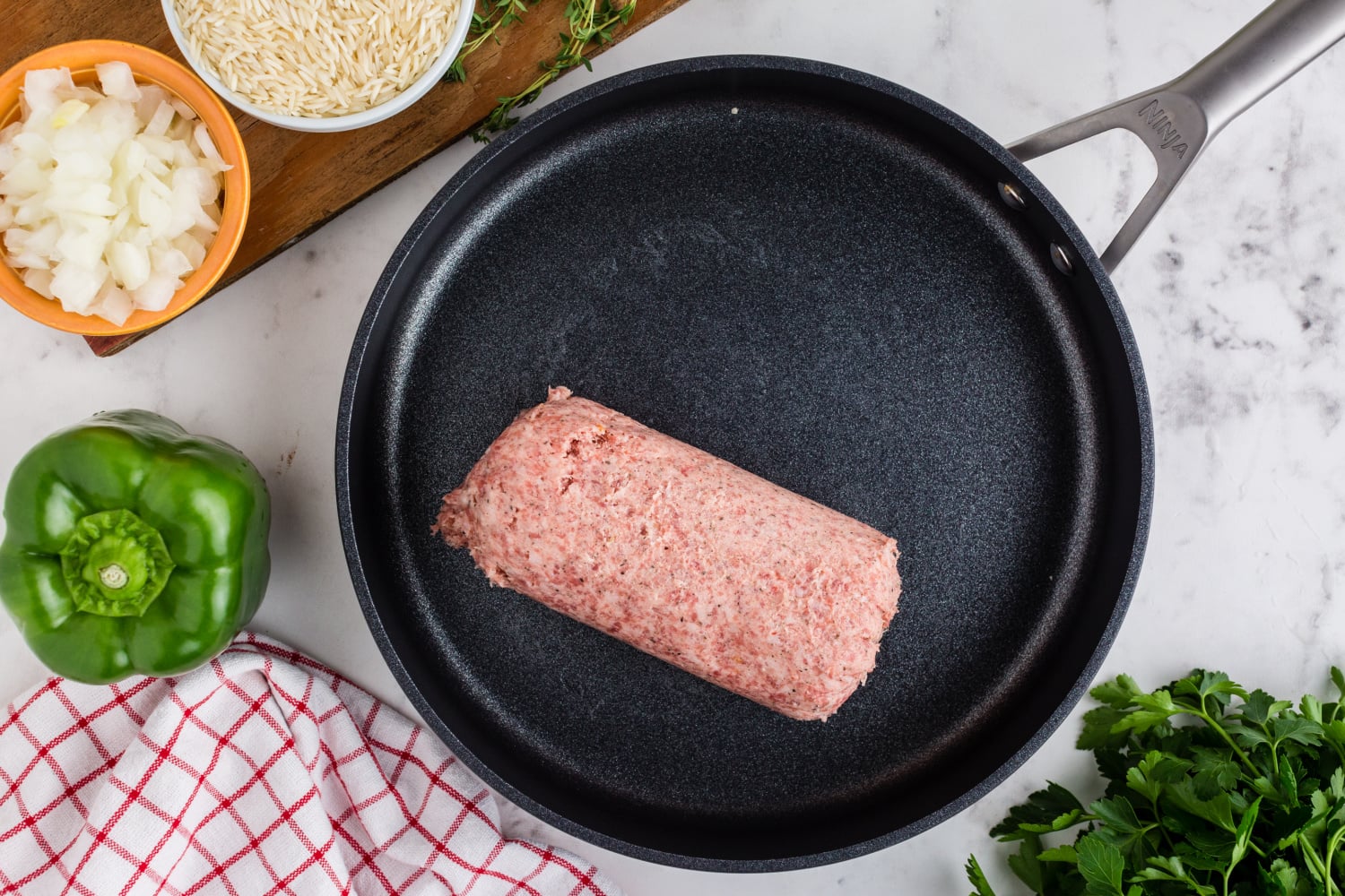 sausage in a pan