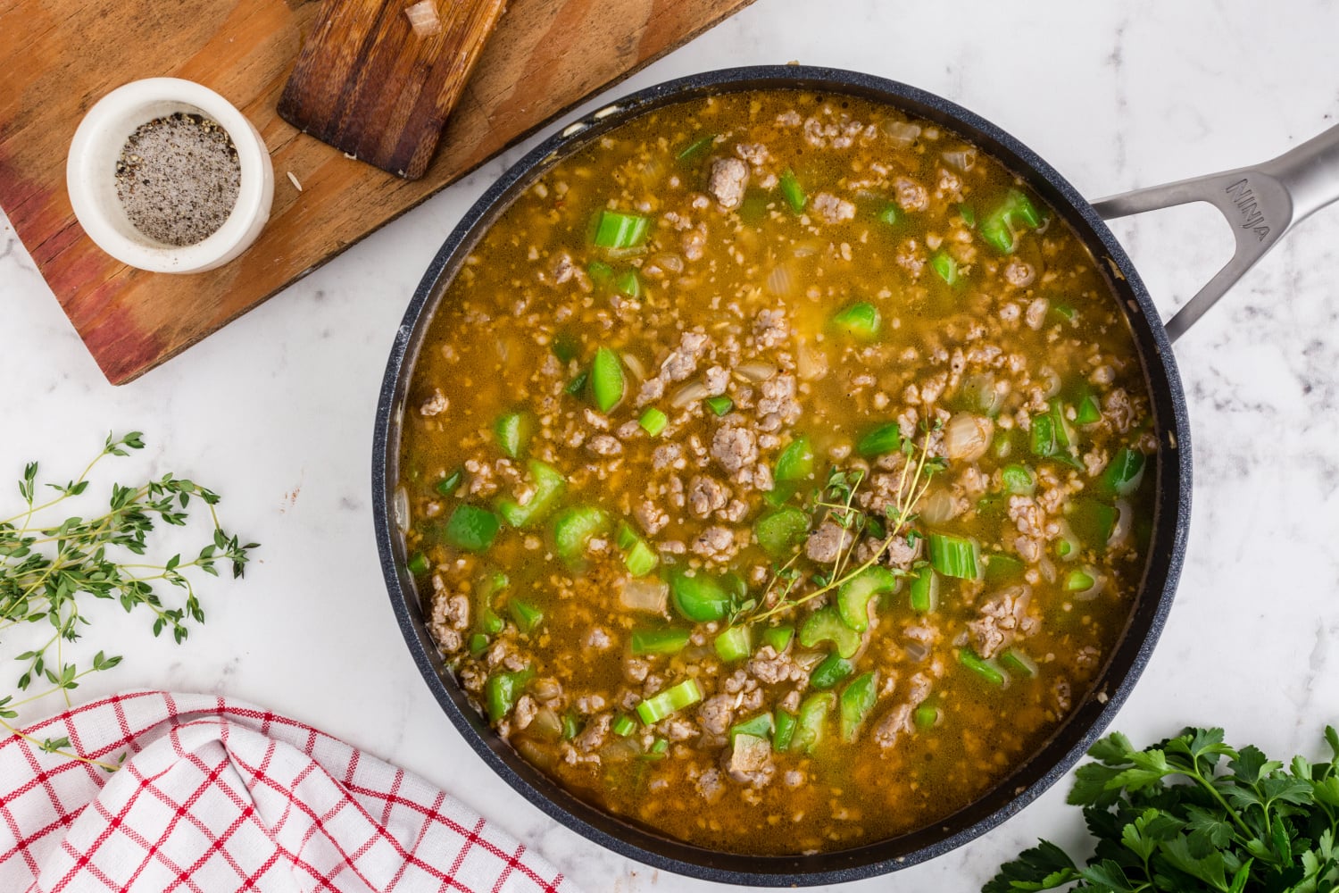 pot simmering with ingredient in the pot