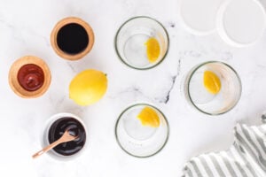 vegetable bouillon added to jars