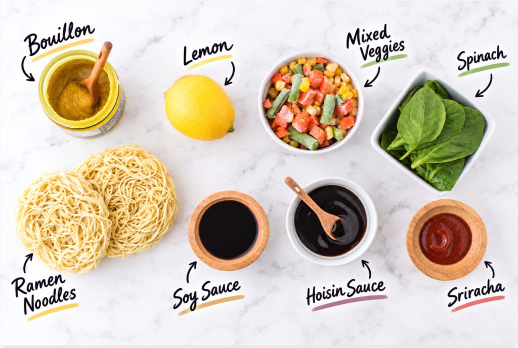 Homemade Instant Noodle Cups ingredients
