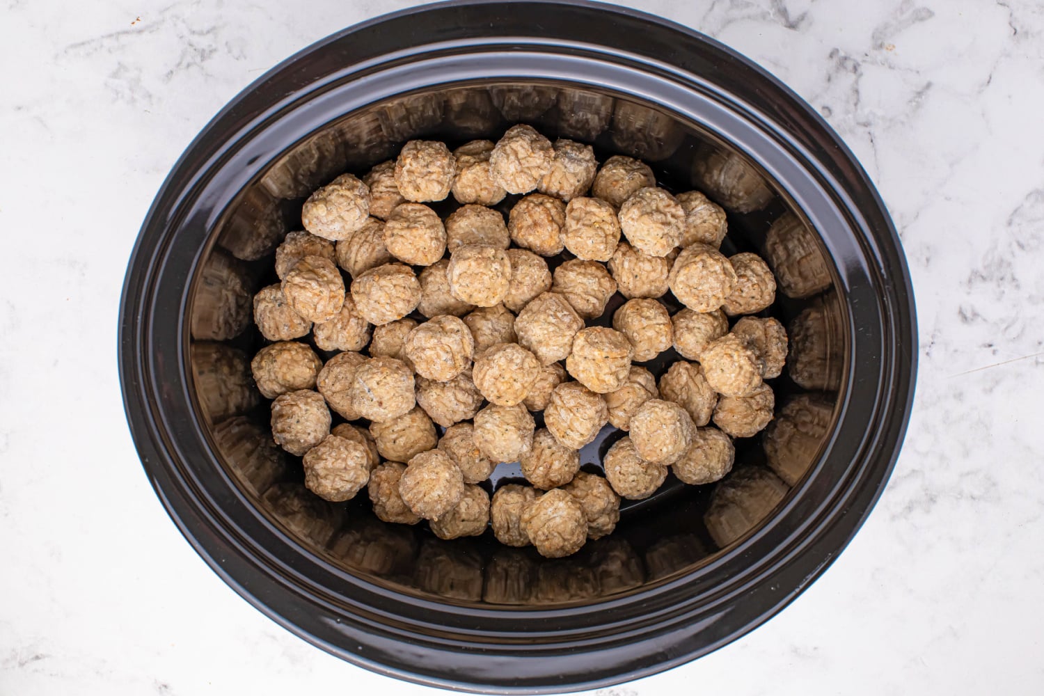 frozen meatballs in a crockpot