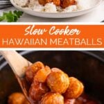 Slow Cooker 3 Ingredient Hawaiian Meatballs