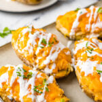 Buffalo Chicken Stuffed Potatoes on a platter