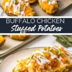 Buffalo Chicken Stuffed Potatoes recipe from Family Fresh Meals