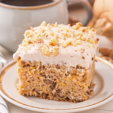 slice of Butternut Squash Cake on a plate