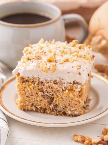slice of Butternut Squash Cake on a plate