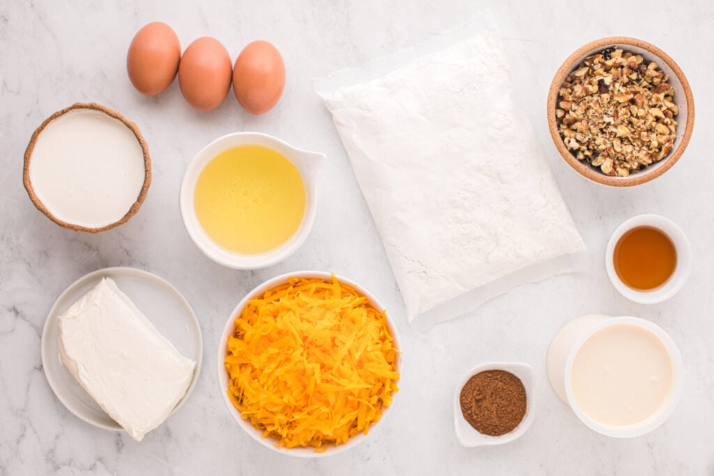 ingredients for Butternut Squash Cake
