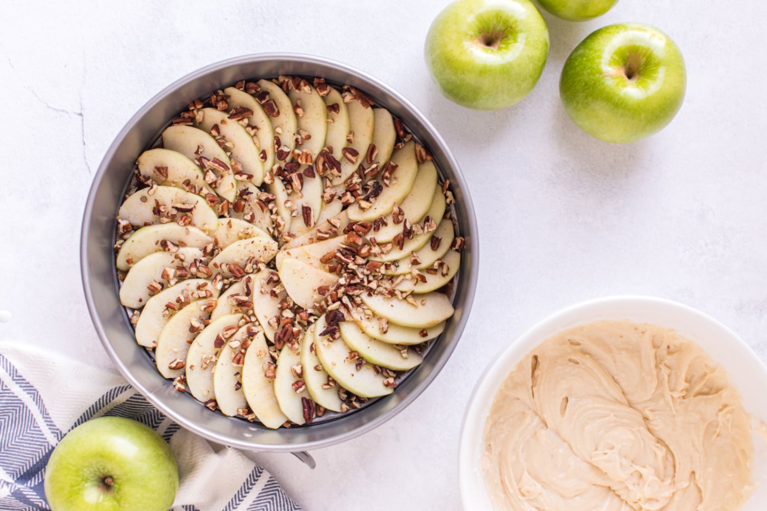 nuts added to top of apple later