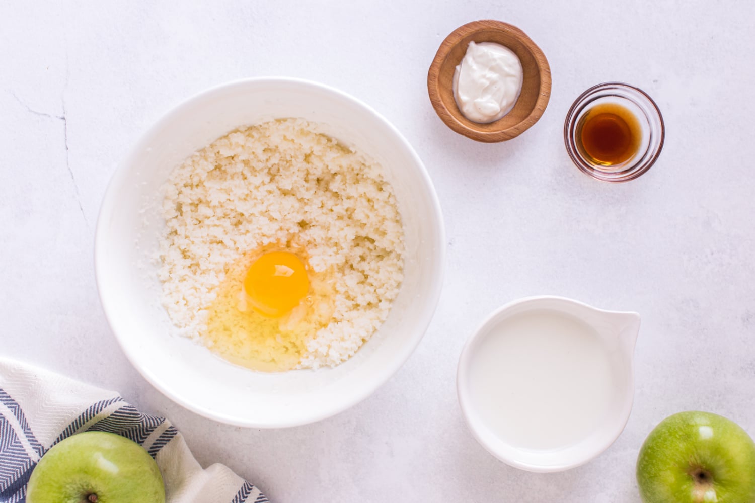egg added to butter mixture