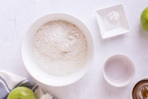 flour, milk, yogurt, and vanilla