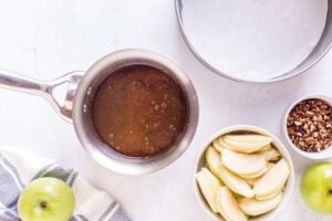 caramel sauce in pan
