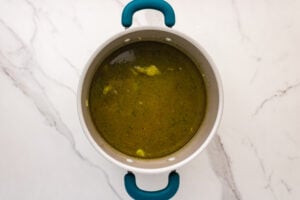 soup in a large pot