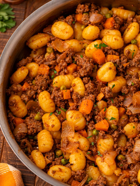 Gnocchi Shepherd’s Pie in a pan