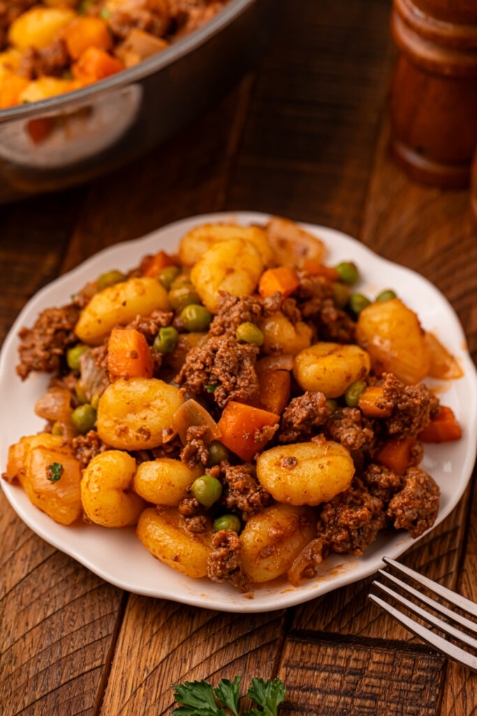 Gnocchi Shepherd’s Pie on a plate