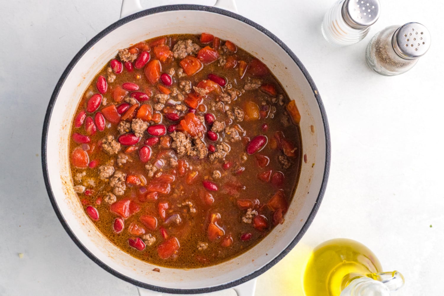 Guinness Chili in a pot